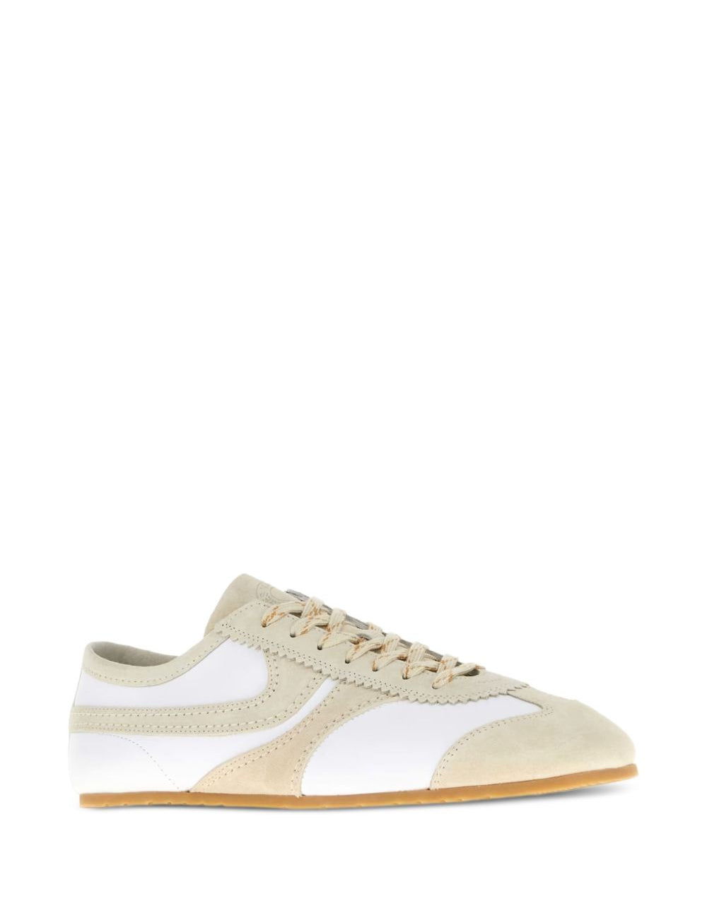 Sneakers in camoscio in beige 
