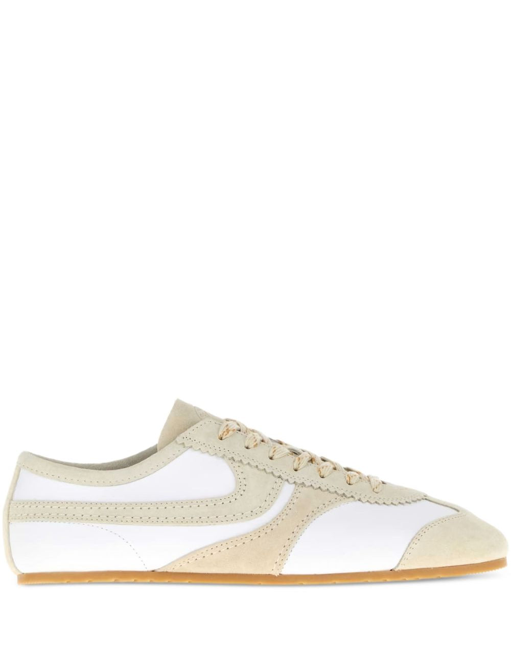 Sneakers in camoscio in beige 