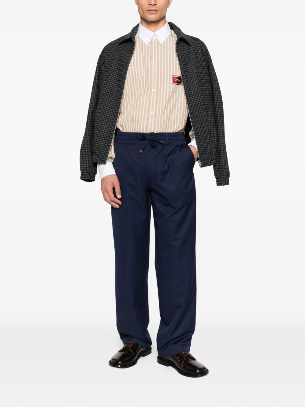Pantaloni con tasche con coulisse in blu Drole de monsieur - uomo 
