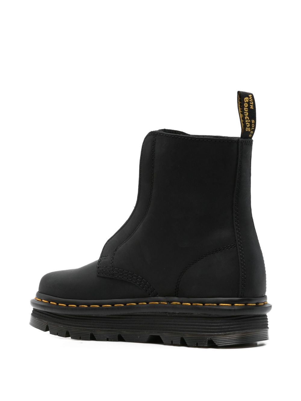 Stivali senza lacci zebzag in nero Dr. Martens - donna 