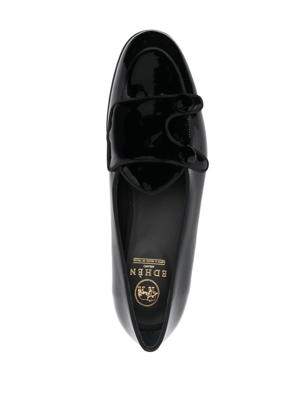 Mocassini in pelle lucida in nero Edhèn milano - uomo 