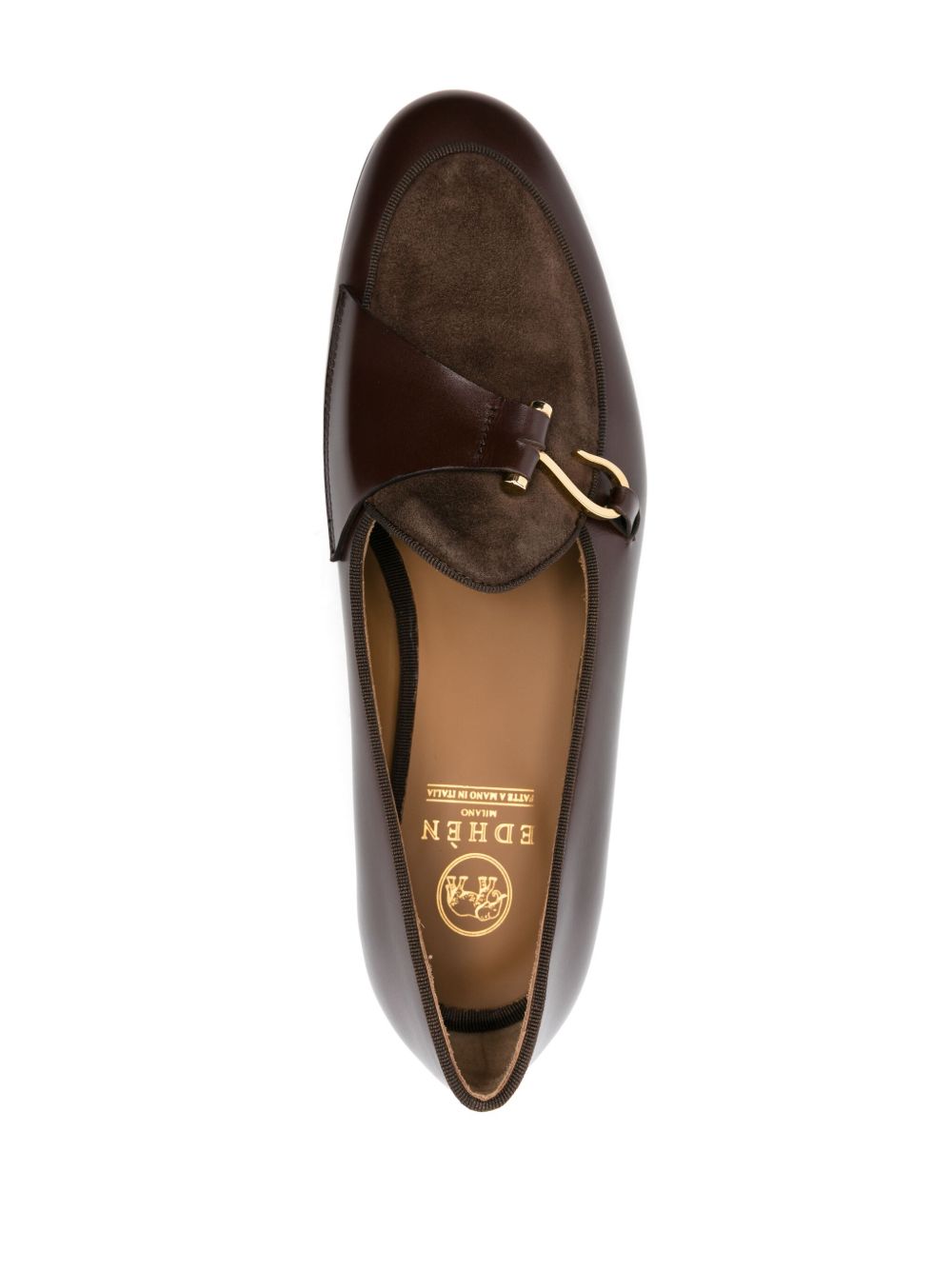 Mocassini in pelle comporta in marrone Edhèn milano - uomo 