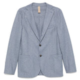 Blazer gessato in blu Eleventy - uomo 