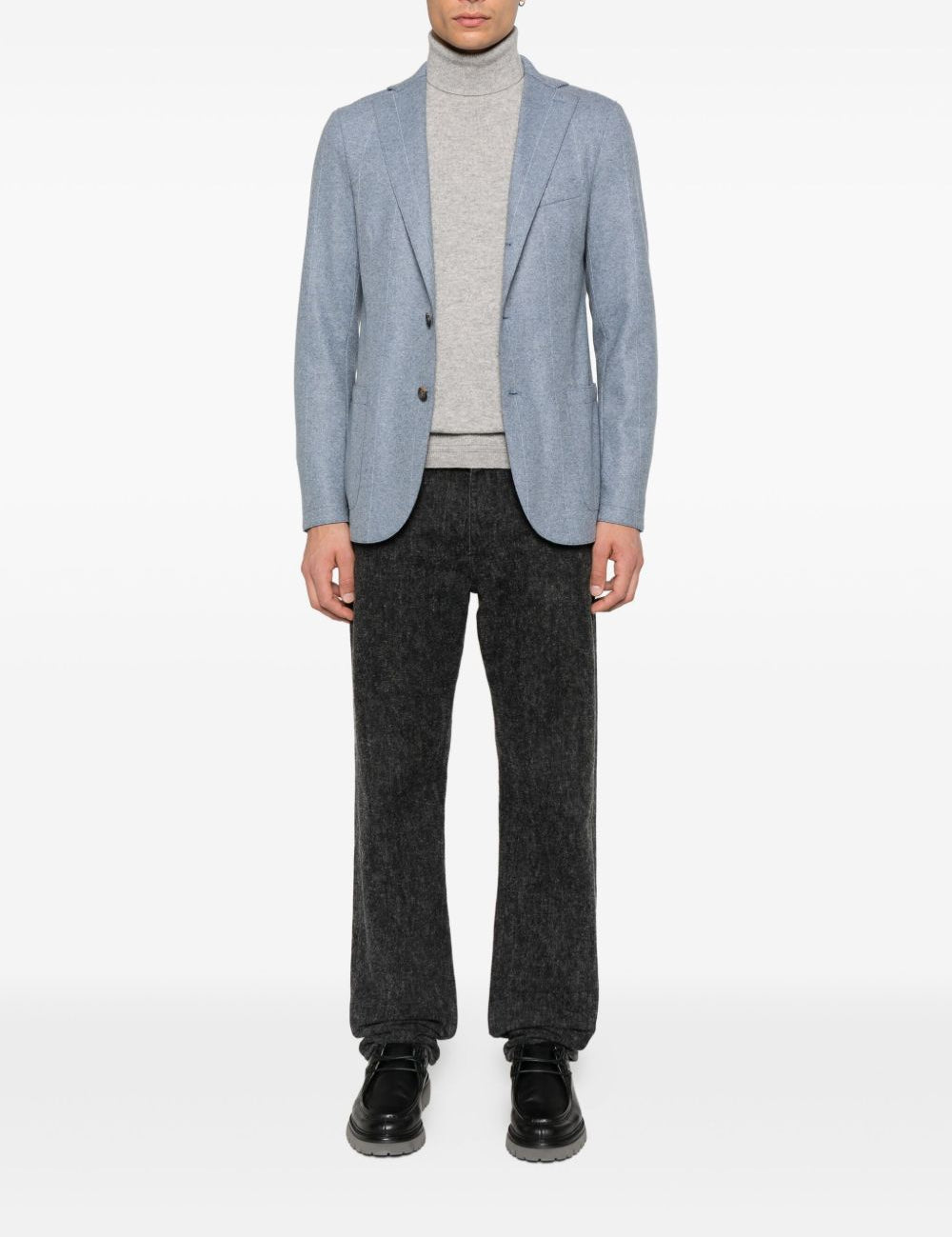 Blazer gessato in blu Eleventy - uomo 