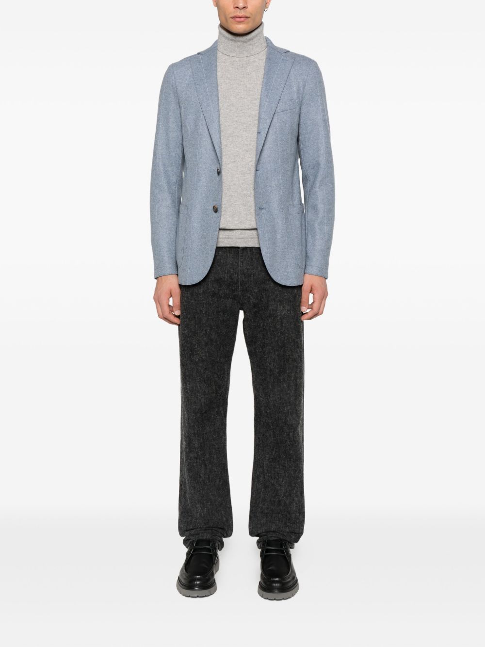 Blazer gessato in blu Eleventy - uomo 