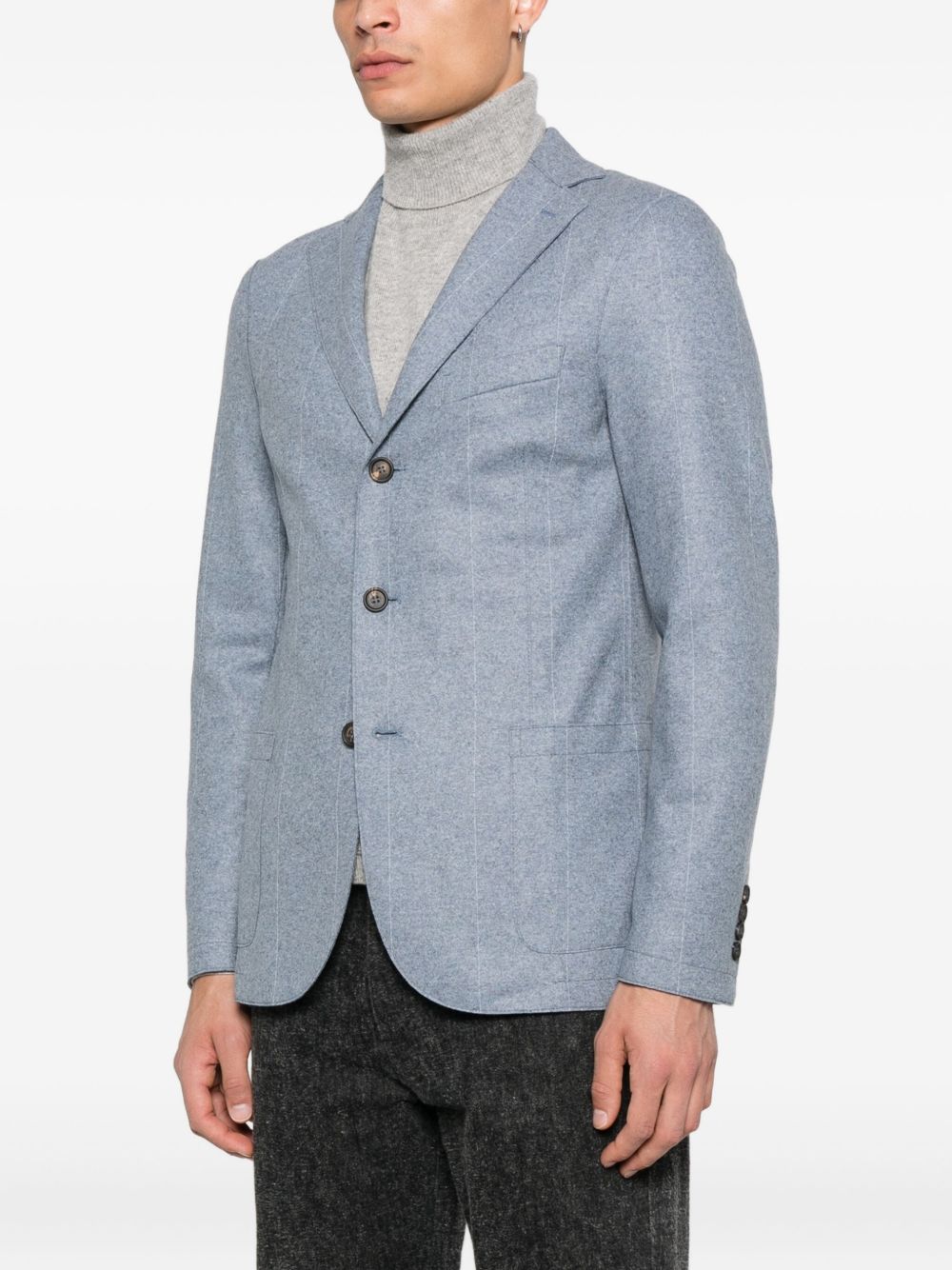Blazer gessato in blu Eleventy - uomo 