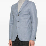 Blazer gessato in blu Eleventy - uomo 