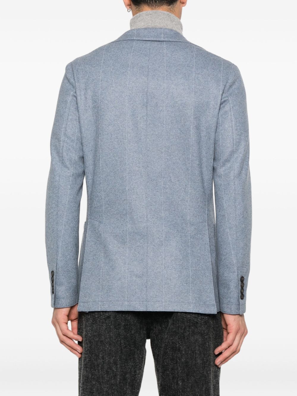 Blazer gessato in blu Eleventy - uomo 