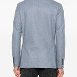 Blazer gessato in blu Eleventy - uomo 