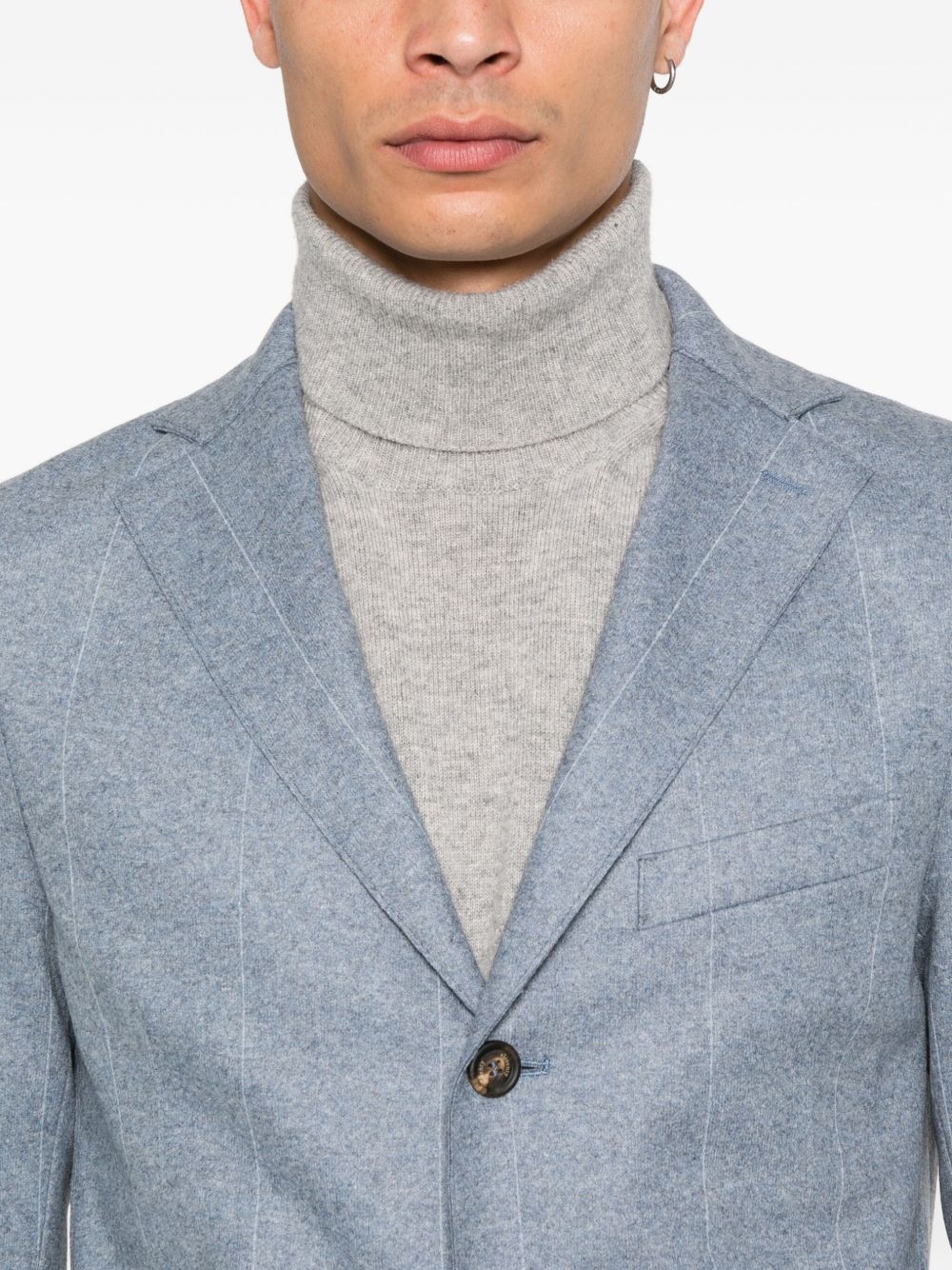 Blazer gessato in blu Eleventy - uomo 