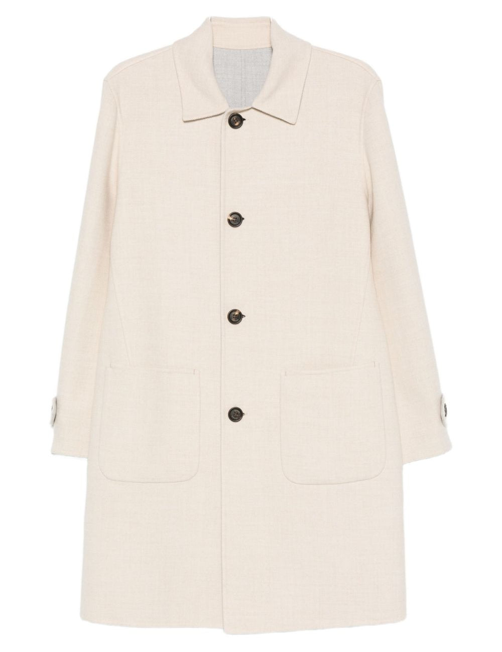 Cappotto monopetto con tasche a toppa in beige Eleventy - uomo 