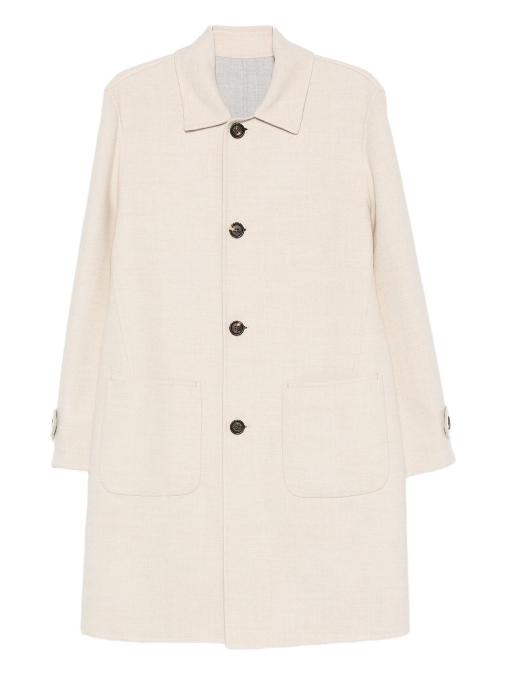 Cappotto monopetto con tasche a toppa in beige Eleventy - uomo 