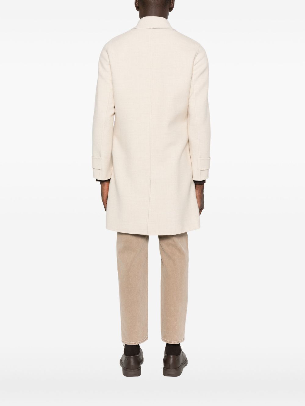 Cappotto monopetto con tasche a toppa in beige Eleventy - uomo 