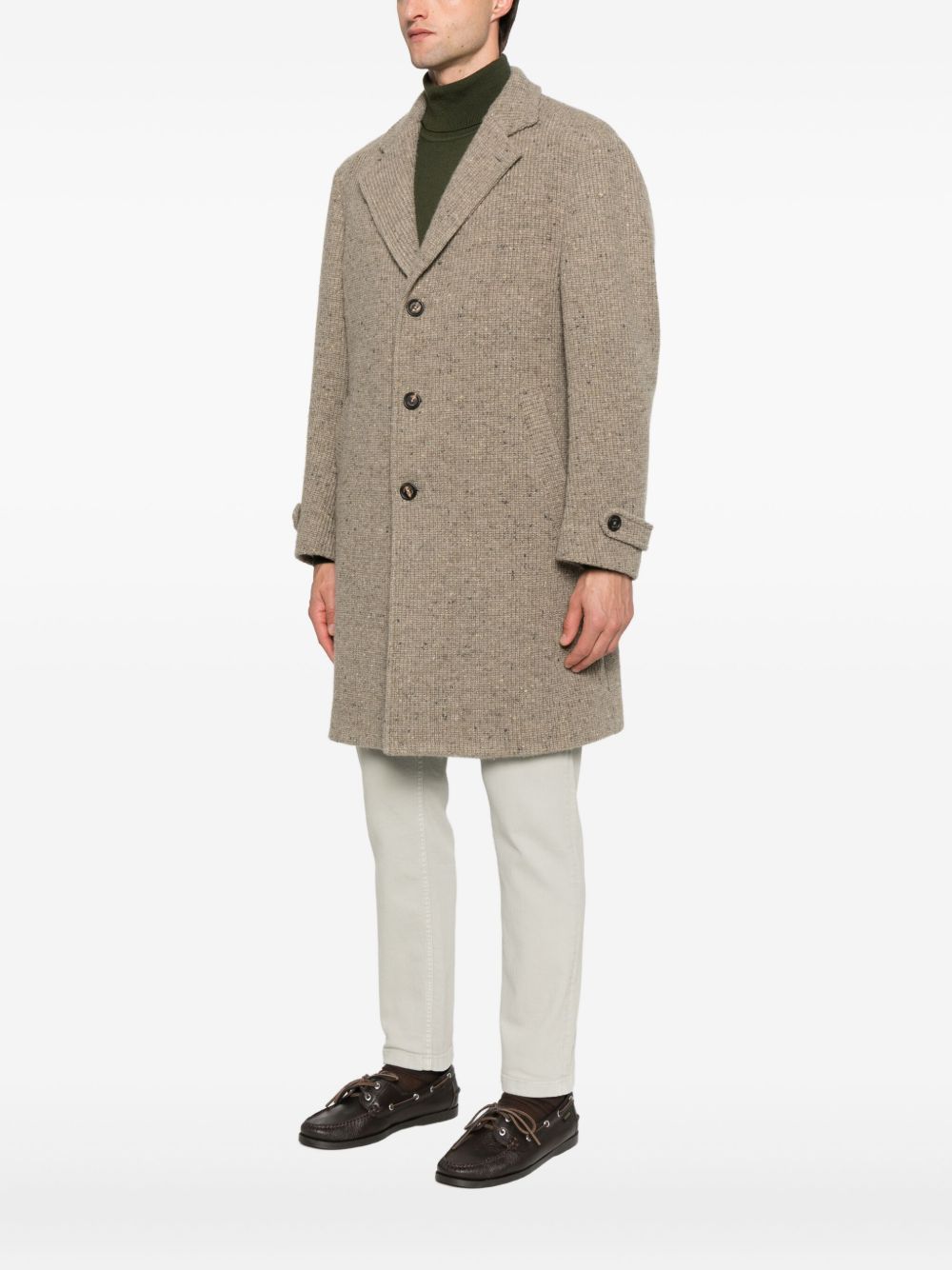 Cappotto monopetto in beige Eleventy - uomo 