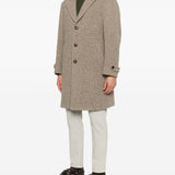 Cappotto monopetto in beige Eleventy - uomo 