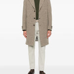 Cappotto monopetto in beige Eleventy - uomo 