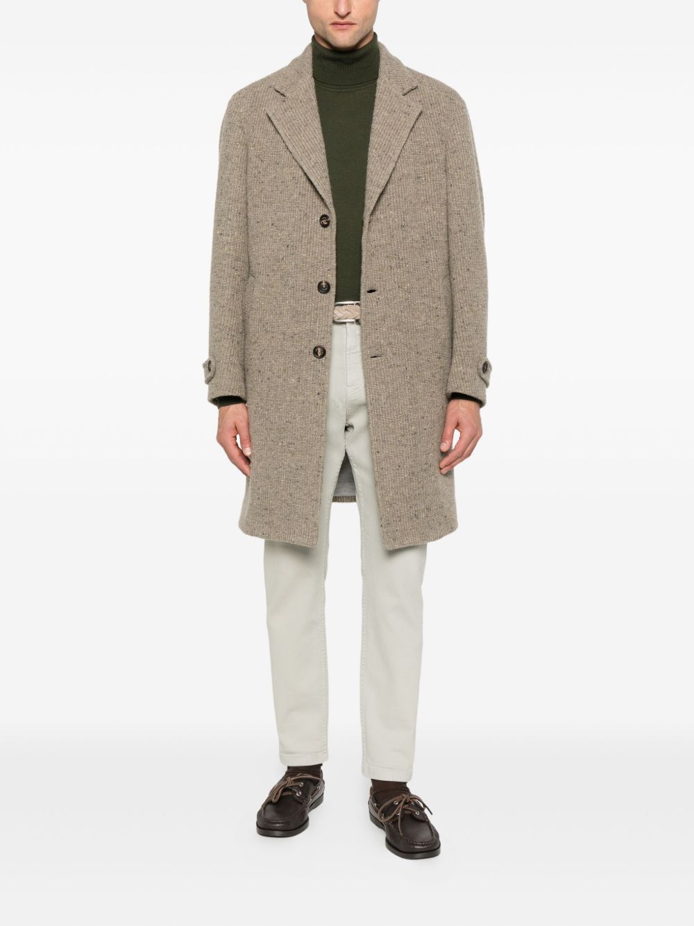 Cappotto monopetto in beige Eleventy - uomo 