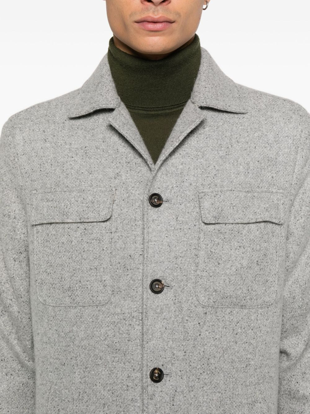 Giacca-camicia con tasche in grigio Eleventy - uomo 