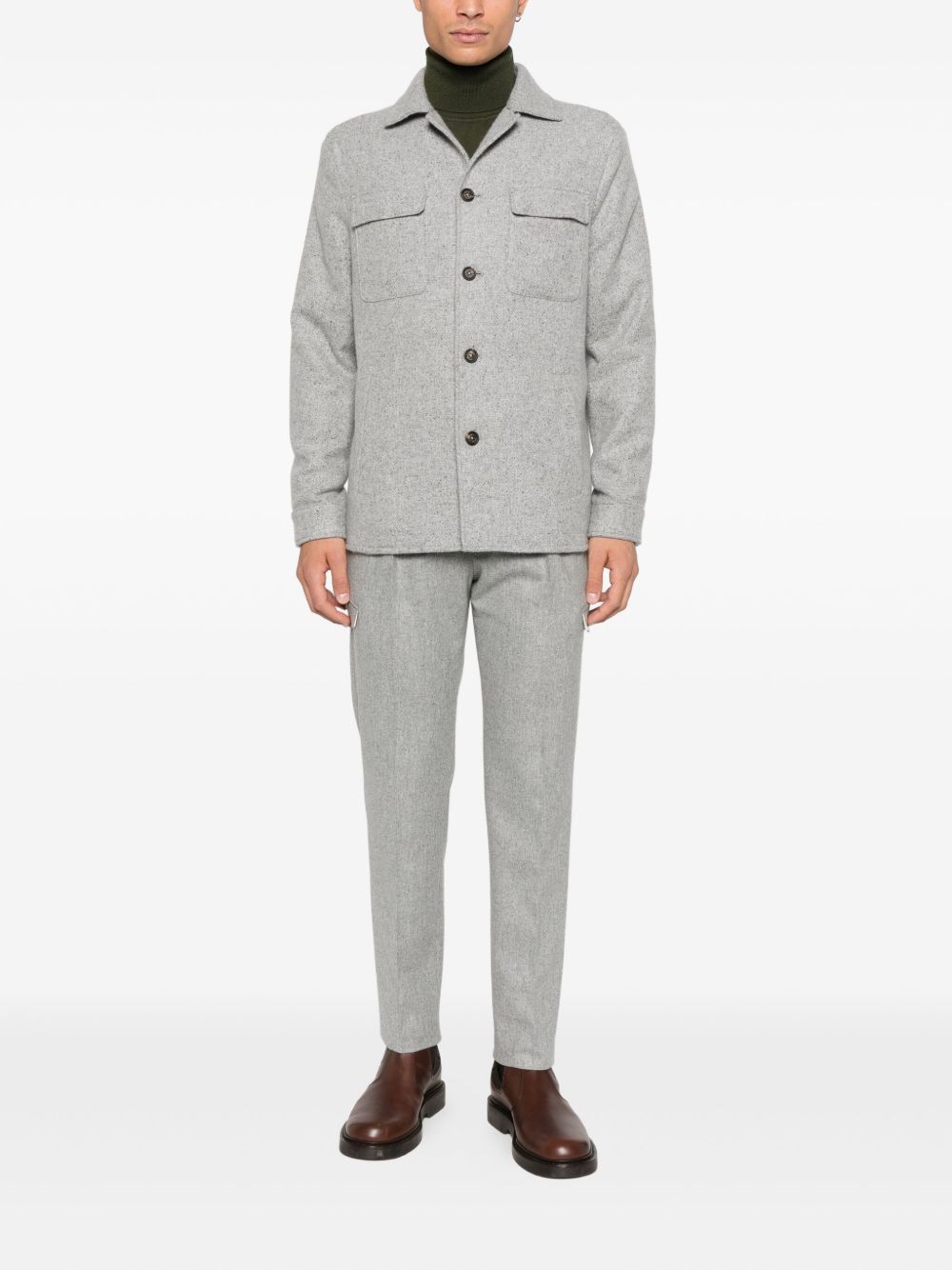 Giacca-camicia con tasche in grigio Eleventy - uomo 