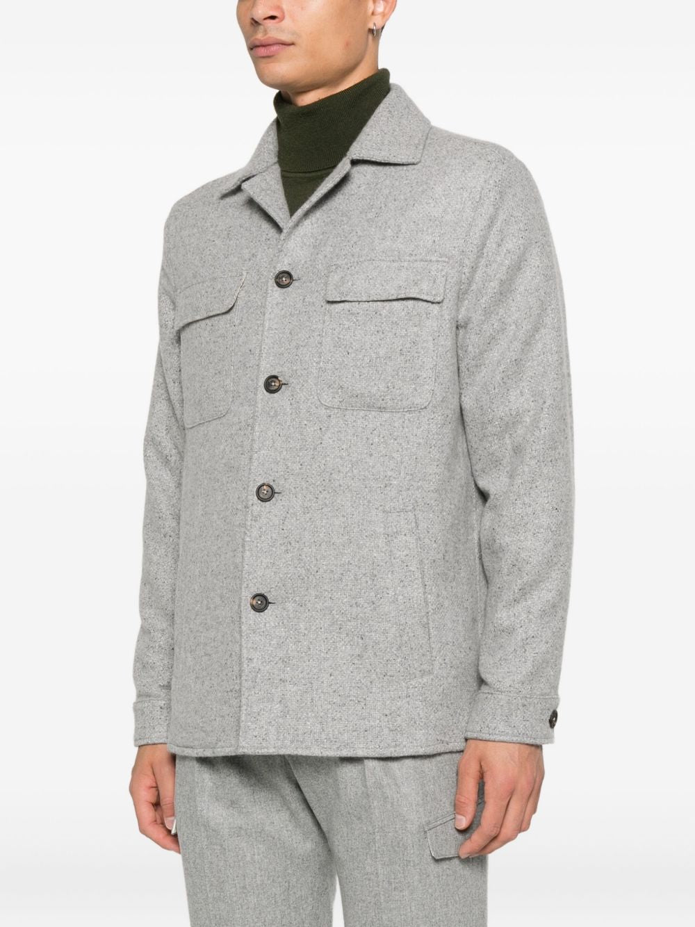 Giacca-camicia con tasche in grigio Eleventy - uomo 