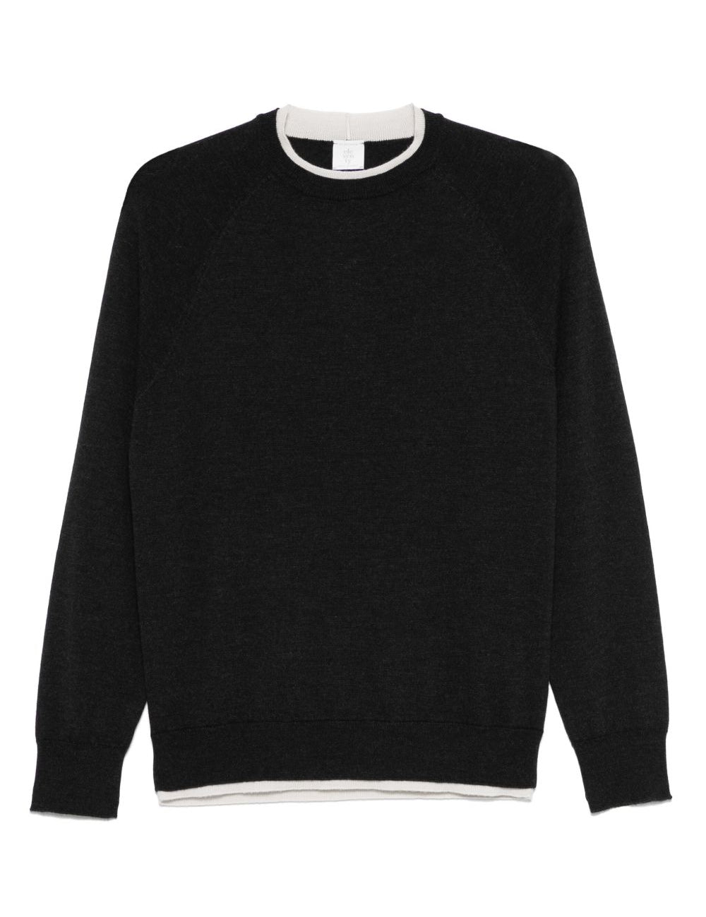 Maglione con finitura a contrasto in grigio scuro Eleventy - uomo 