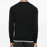 Maglione con finitura a contrasto in grigio scuro Eleventy - uomo 