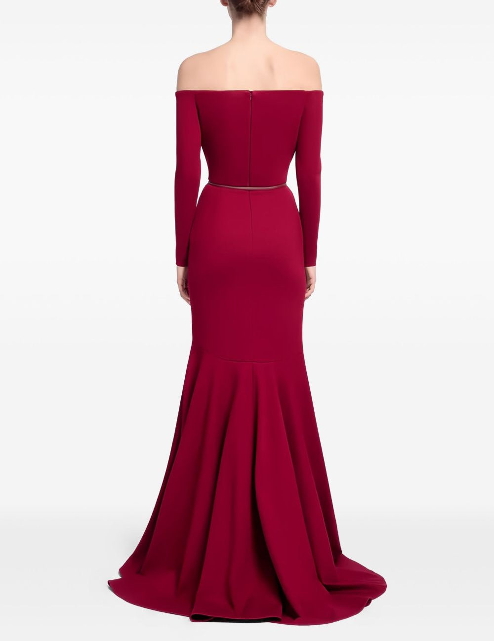 Abito lungo con spalle scoperte in rosso Elie Saab - donna 