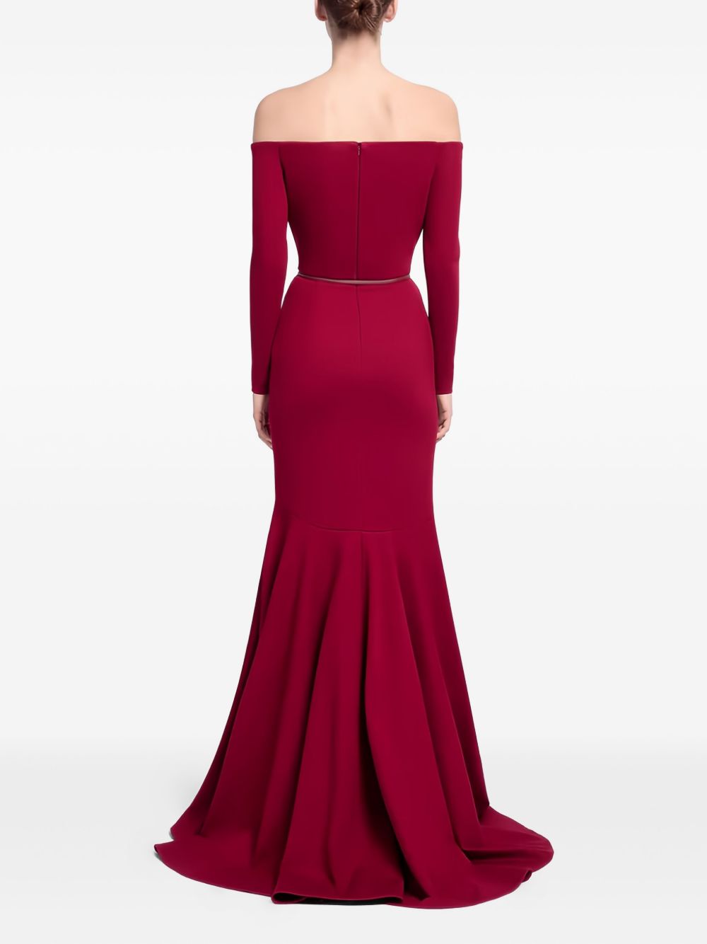 Abito lungo con spalle scoperte in rosso Elie Saab - donna 