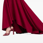 Abito lungo con spalle scoperte in rosso Elie Saab - donna 