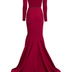 Abito lungo con spalle scoperte in rosso Elie Saab - donna 