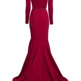 Abito lungo con spalle scoperte in rosso Elie Saab - donna 