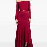 Abito lungo con spalle scoperte in rosso Elie Saab - donna 