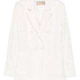 Blazer doppiopetto in avorio Elie saab - donna 