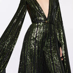 Tuta Intera Con Paillettes in nero Elie saab - donna 