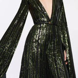 Tuta Intera Con Paillettes in nero Elie saab - donna 