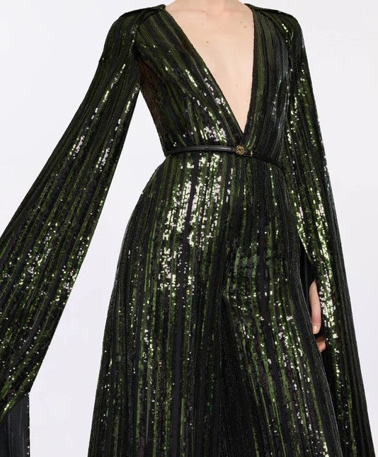 Tuta Intera Con Paillettes in nero Elie saab - donna 