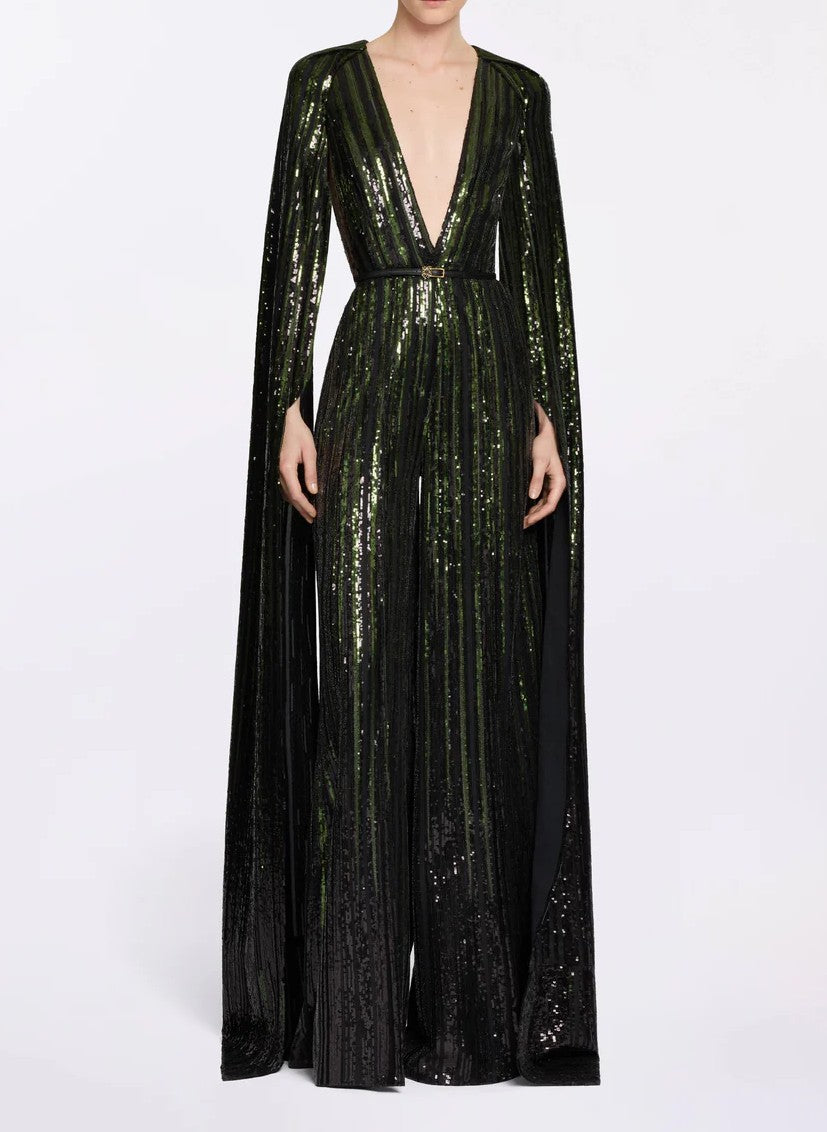 Tuta Intera Con Paillettes in nero Elie saab - donna 