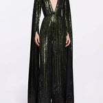 Tuta Intera Con Paillettes in nero Elie saab - donna 