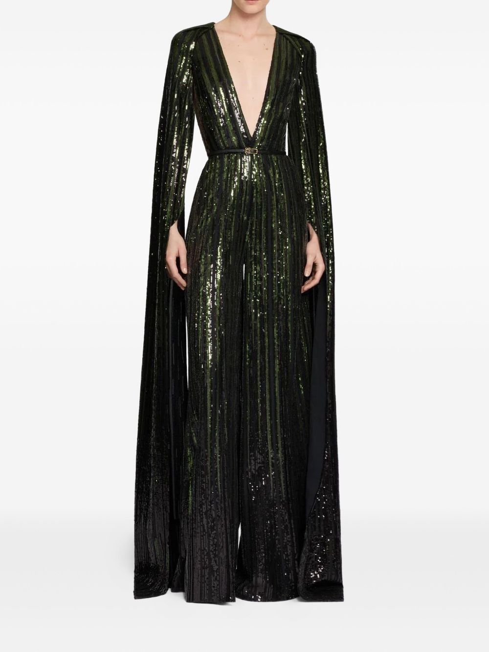 Tuta Intera Con Paillettes in nero Elie saab - donna 