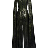 Tuta Intera Con Paillettes in nero Elie saab - donna 
