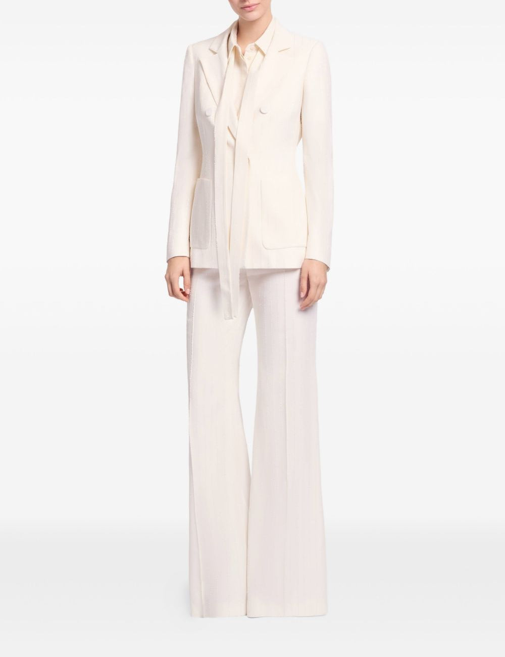Pantaloni gessati in avorio Elie Saab - donna 