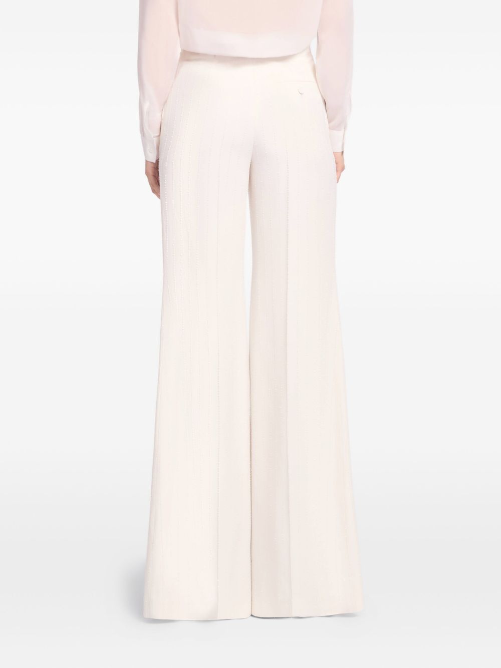 Pantaloni gessati in avorio Elie Saab - donna 