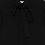 Camicia con fiocco in seta in nero Elie saab - donna 