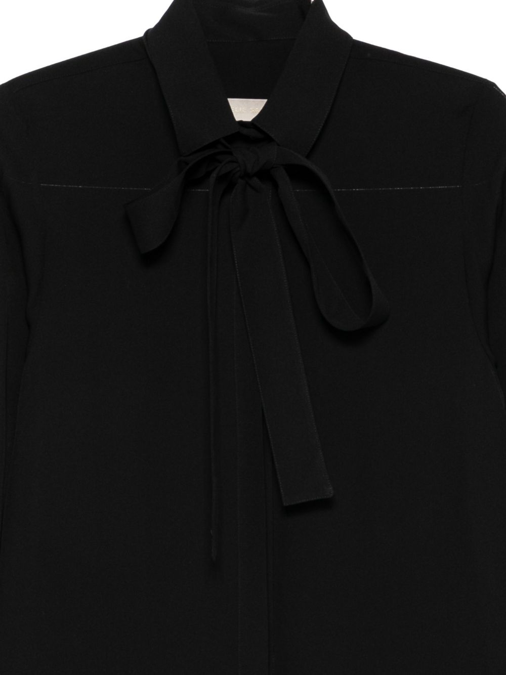 Camicia con fiocco in seta in nero Elie saab - donna 