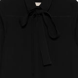 Camicia con fiocco in seta in nero Elie saab - donna 