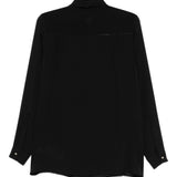 Camicia con fiocco in seta in nero Elie saab - donna 