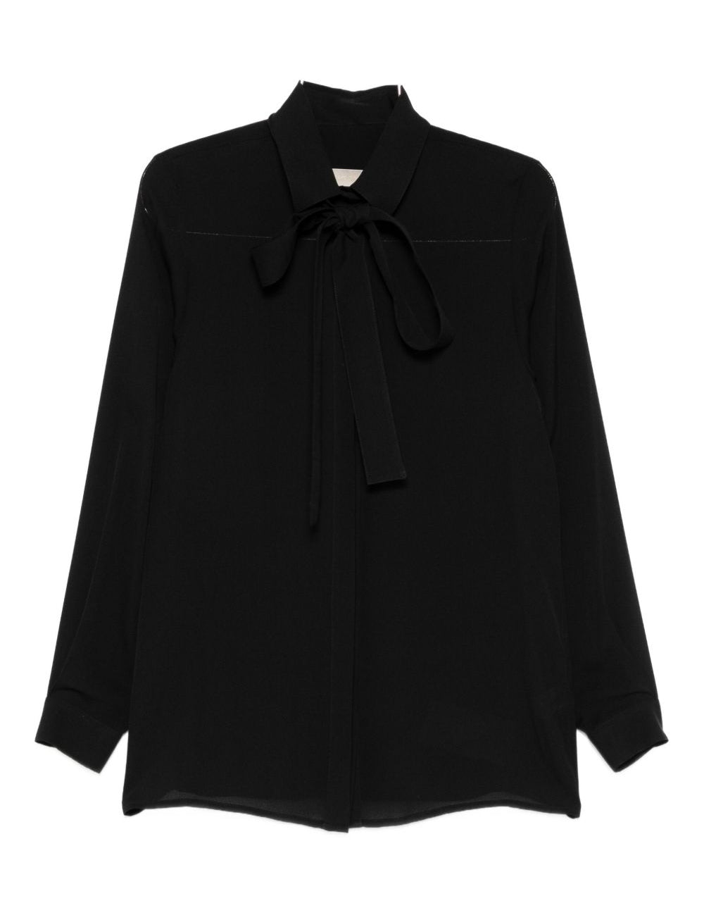 Camicia con fiocco in seta in nero Elie saab - donna 