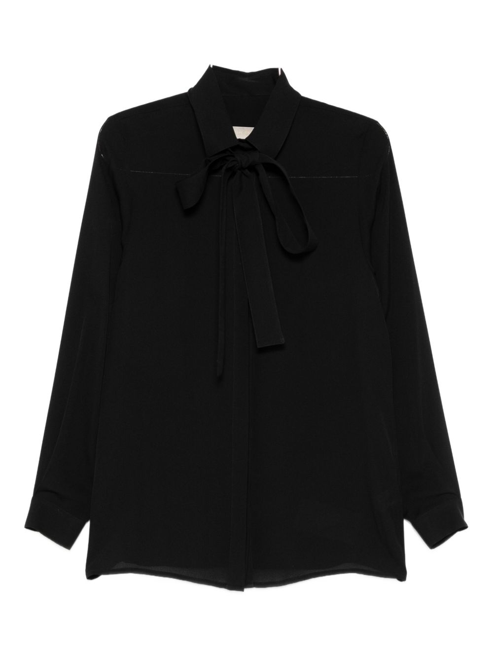 Camicia con fiocco in seta in nero Elie saab - donna 