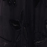 Gonna midi con ricami floreali in nero Elie saab - donna 