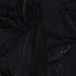 Gonna midi con ricami floreali in nero Elie saab - donna 